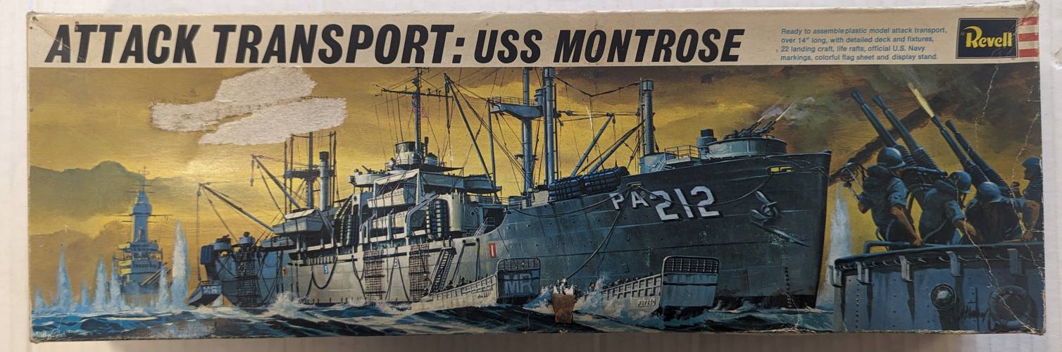 REVELL  H452 ATTACK TRANSPORT USS MONTROSE 