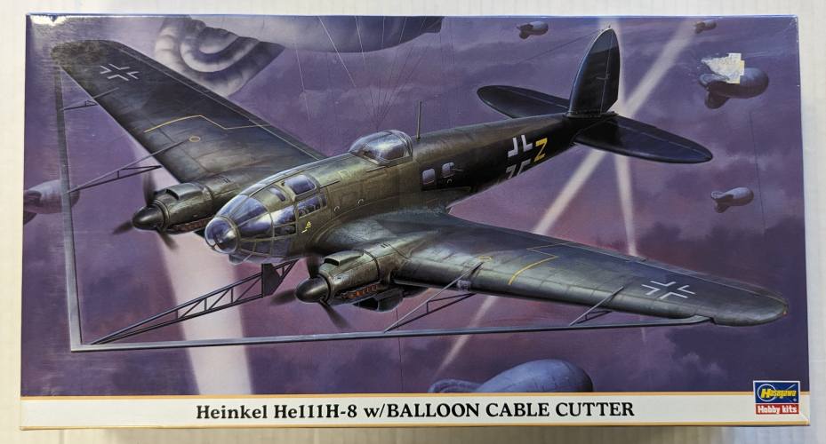 HASEGAWA 1/72 00929 HEINKEL HE111H-8 W/ BALLOON CABLE CUTTER