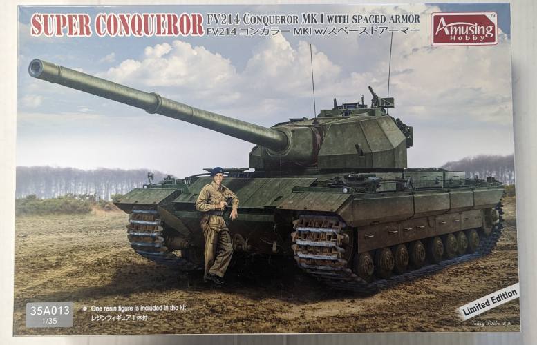 AMUSING HOBBY 1/35 35A013 SUPER CONQUEROR FV214 CONQUEROR MK1 WITH SPACED ARMOR