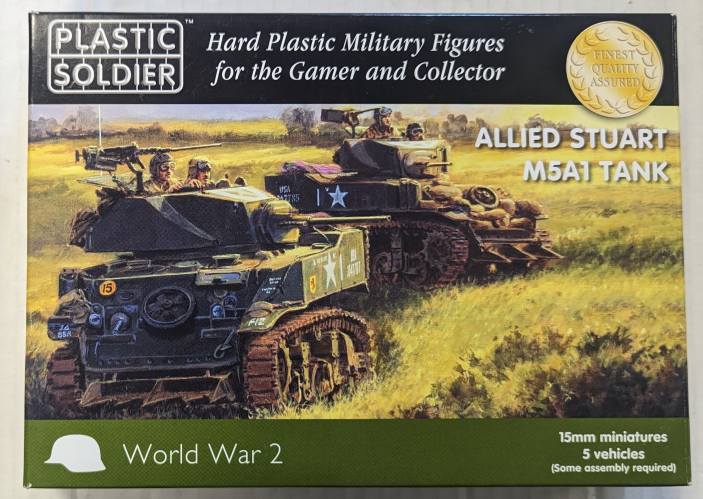 PLASTIC SOLDIER  WW2V15021 ALLIED STUART M5A1 TANK