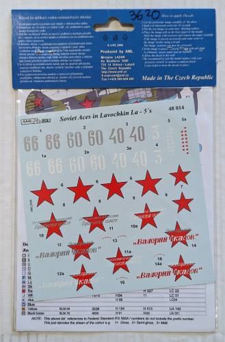 AML 1/48 3620. 48014 SOVIET ACES IN LAVOCHKIN LA-5S