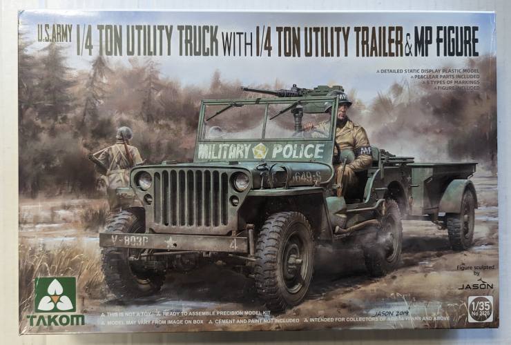 TAKOM 1/35 2126 1/4 TON UTILITY TRUCK WITH 1/4 TON UTILITY TRAILER   MP FIGURE