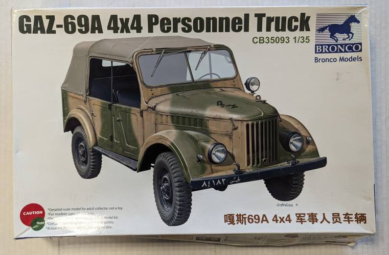 BRONCO 1/35 35093 GAZ-69A 4X4 PERSONNEL TRUCK