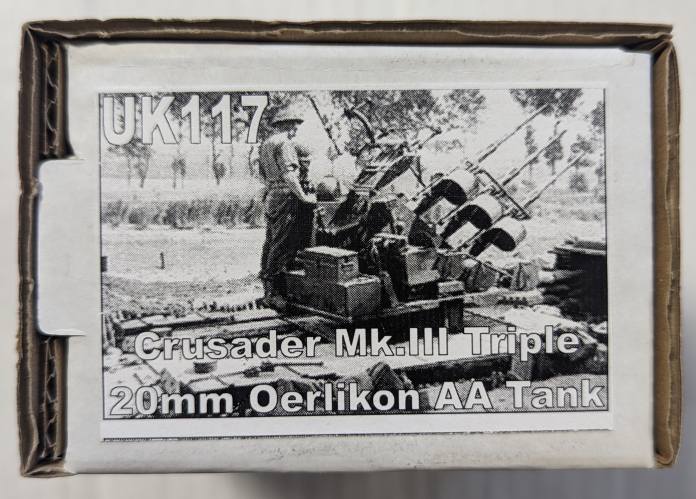 MILICAST  1/76 UK117 CRUSADER MK.III TRIPLE 20MM OERLIKON AA TANK
