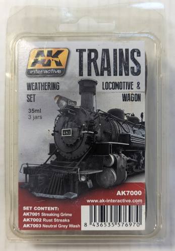 AK INTERACTIVE  AK7000 WEATHERING SET LOCOMOTIVE   WAGON  UK SALE ONLY 