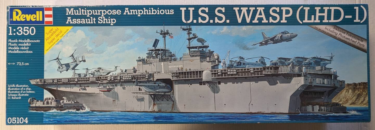 REVELL 1/350 05104 U.S.S. WASP LHD-1  UK SALE ONLY 