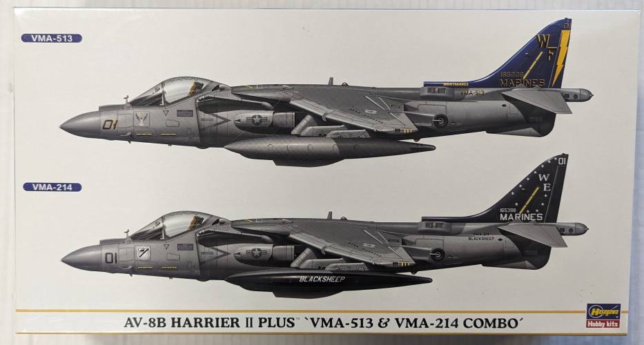 HASEGAWA 1/72 00936 AV-8B HARRIER II PLUS VAM-513   VMA-214 COMBO