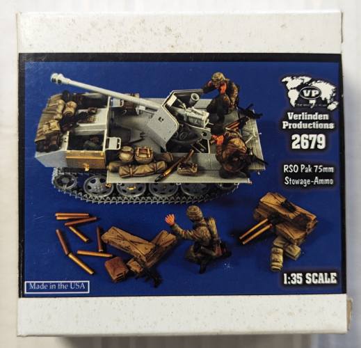VERLINDEN PRODUCTIONS 1/35 2679 RSO PAK 75MM STOWAGE AMMO