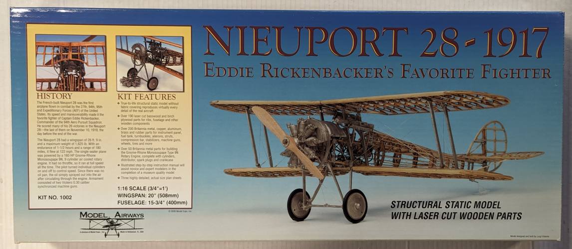 MODEL AIRWAYS 1/16 1002 NIEUPORT 28 1917  UK SALE ONLY 