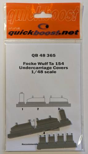 QUICKBOOST.NET 1/48 48365 FOCKE WULF TA 154 UNDERCARRIAGE COVERS