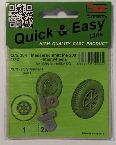 CMK 1/72 72304 MESSERSCHMITT ME 209 MAINWHEELS