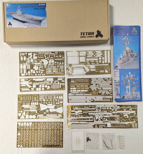 KINGKIT MODEL SCRAPYARD 1/350 TERRA MODEL WORKS 35006 CV-11 USS INTREPID DETAIL UP SET - STARTED