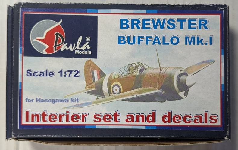 PAVLA 1/72 72048 BREWSTER BUFFALO MK.I INTERIOR SET AND DECALS