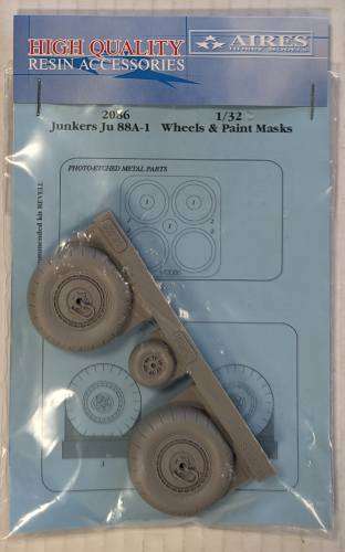 AIRES HOBBY MODELS 1/32 2086 JUNKERS JU 88A-1 WHEELS AND PAINT MASKS