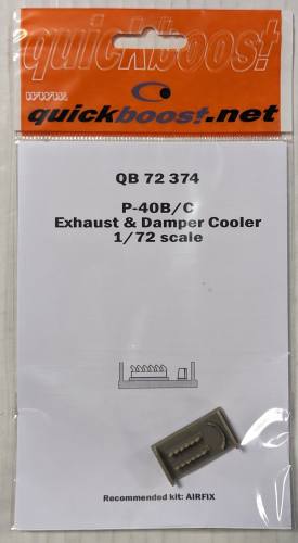 QUICKBOOST.NET 1/72 72374 P-40B/C EXHAUST   DAMPER COOLER