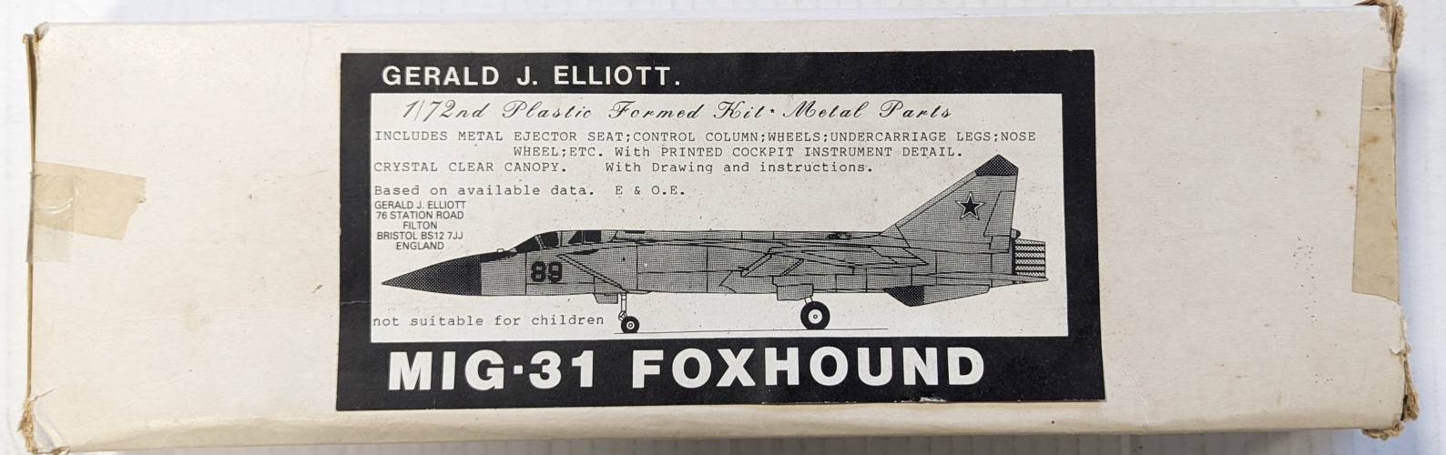 GERALD J ELLIOTT 1/72 MIG-31 FOXHOUND