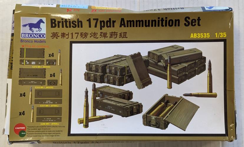 BRONCO 1/35 3535 BRITISH 17PDR AMMUNITION SET