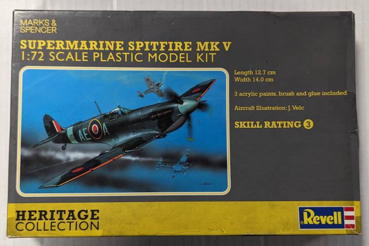 MARKS AND SPENCER 1/72 REVELL SUPERMARINE SPITFIRE MK V 