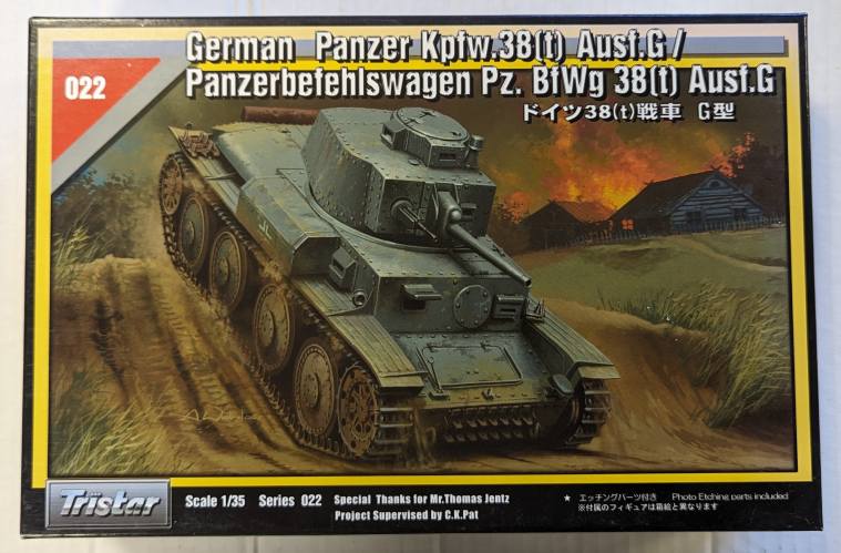 TRISTAR 1/35 35022 GERMAN PZ.KPFW/PZ.BFWG 38T AUSF.G