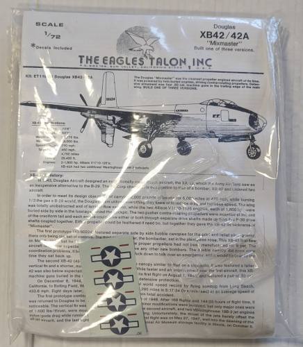 THE EAGLES TALON 1/72 ET119 DOUGLAS XB42/42A