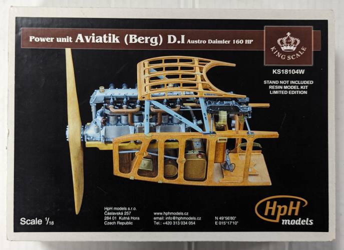 HPH MODELS 1/18 18104 POWER UNIT AVIATIK BERG D.1