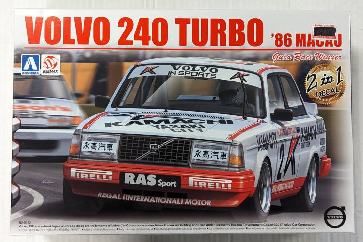 BEEMAX 1/24 24012 VOLVO 240 TURBO 86 MACAU GUIA RACE WINNER