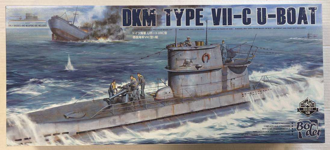 BORDER MODELS 1/35 BS-001 DKM TYPE VII-C U-BOAT