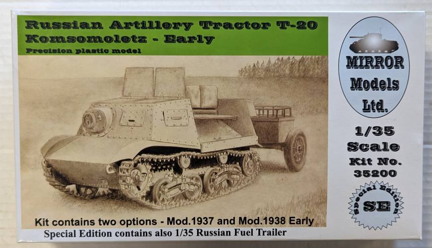 MIRROR MODELS 1/35 35200 RUSSIAN ARTILLERY TRACTOR T-20