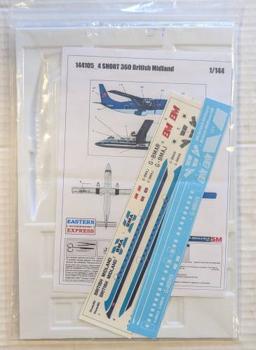 EASTERN EXPRESS 1/144 144105 SHORTS 360 BRITISH MIDLAND VACFORM