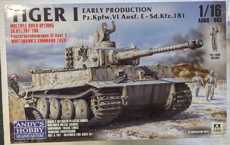 ANDYS HOBBY HEADQUARTERS 1/16 003 TIGER I EARLY PRODUCTION PZ.KPFW.VI AUSF.E- SD.KFZ.181  UK SALE ONLY 