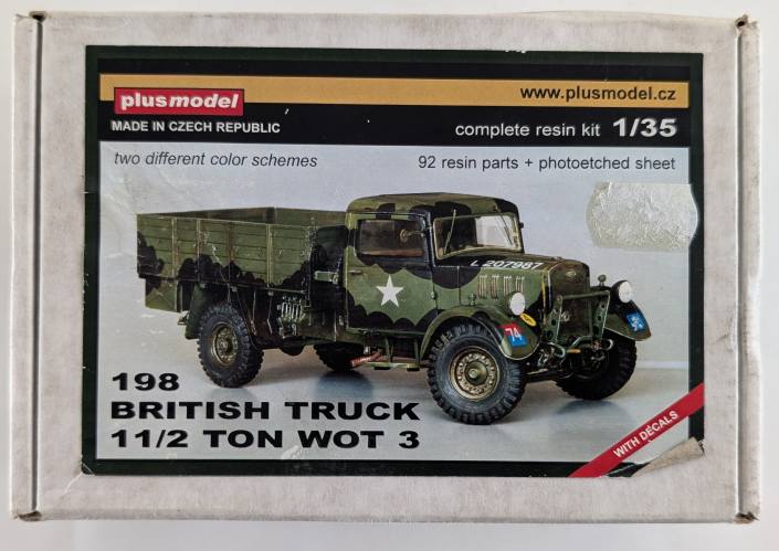 PLUS MODEL 1/35 198 BRITISH TRUCK 1 1/2 TON WOT 3