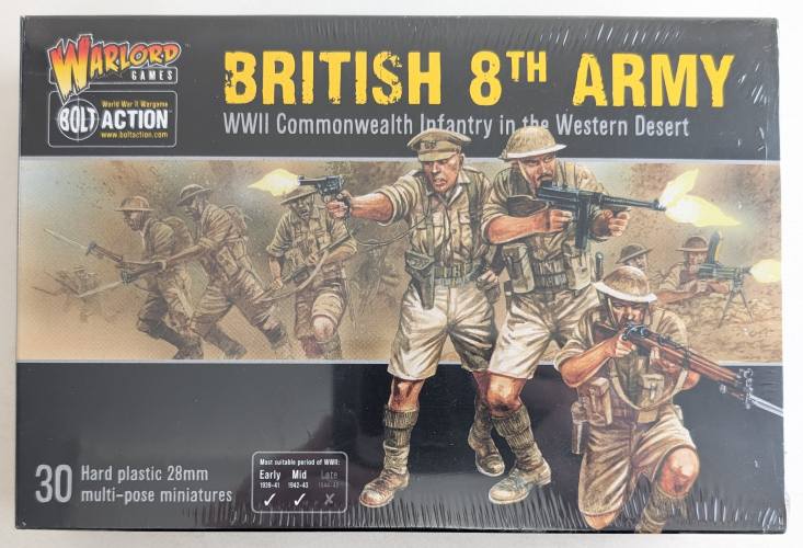 WARLORD 28MM 402011015 BRITISH 8TH ARMY