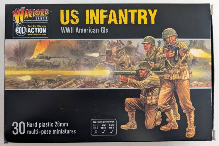 WARLORD 28MM 402013012 US INFANTRY WWII AMERICAN GIs