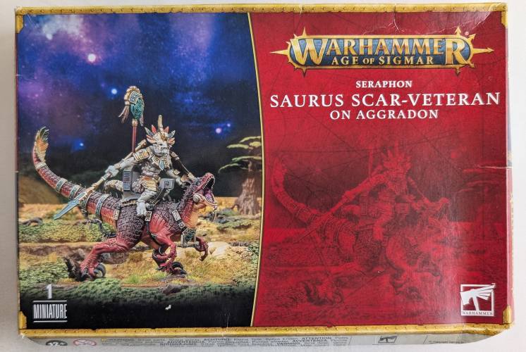 GAMES WORKSHOP  WARHAMMER AGE OF SIGMAR SERAPHON SAURUS SCAR VETERAN ON AGGRADON