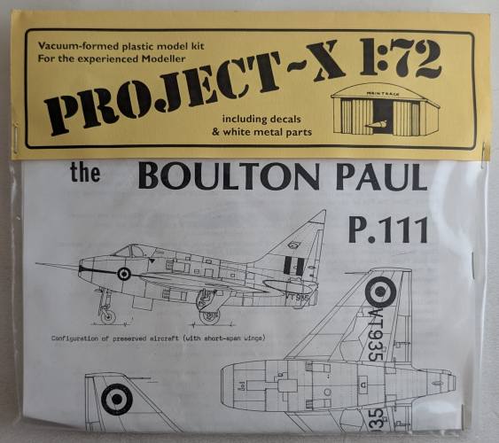 PROJECT X 1/72 THE BOULTON PAUL P.111