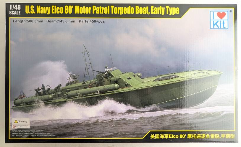 I LOVE KIT 1/48 64802 U.S. NAVY ELCO 80 MOTOR PATROL TORPEDO BOAT EARLY TYPE