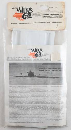 VAC WINGS 1/72 IMPERIAL JAPANESE NAVY 2-MAN MIDGET SUBMARINE