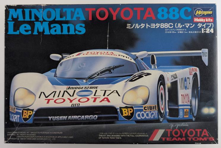 HASEGAWA 1/24 CC-5 MINOLTA TOYOTA 88C LE MANS
