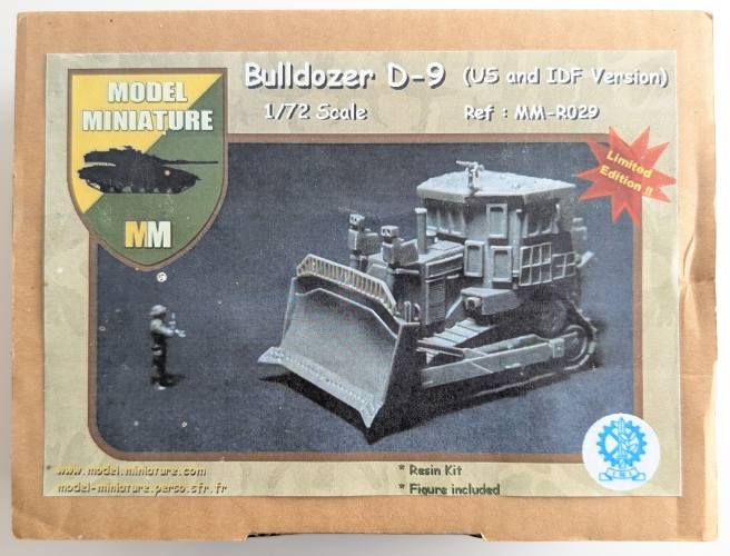 MODEL MINIATURE 1/72 R029 BULLDOZER D-9 US AND IDF VERSION
