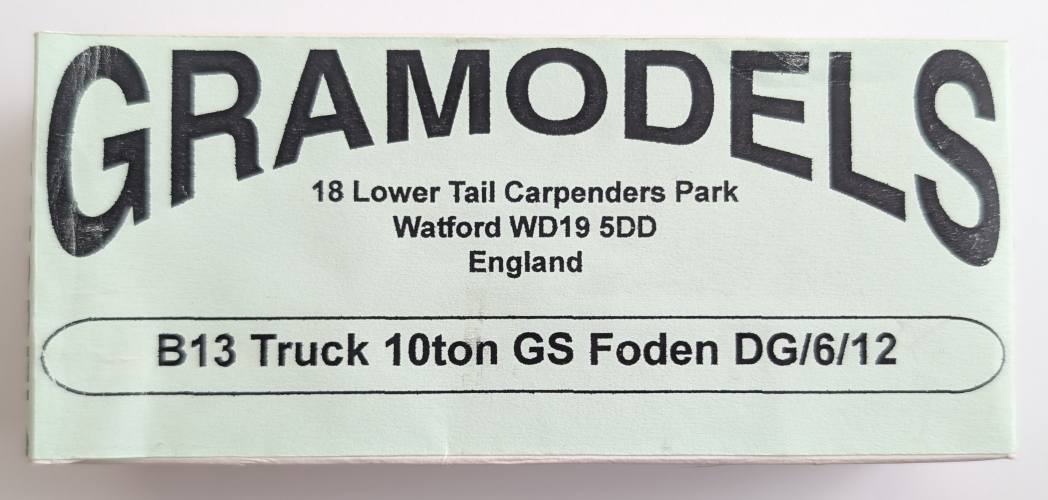 GRAMODELS  B13 TRUCK 10 TON GS FODEN DG/6/12