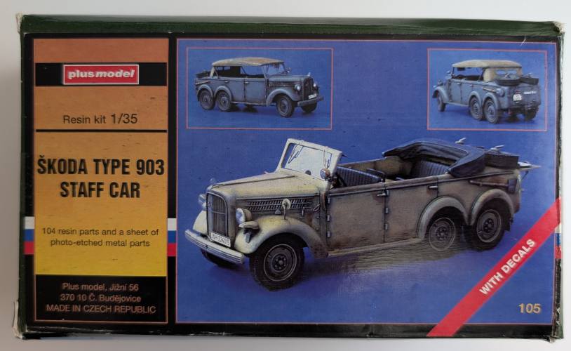 PLUS MODEL 1/35 105 SKODA TYPE 903 STAFF CAR