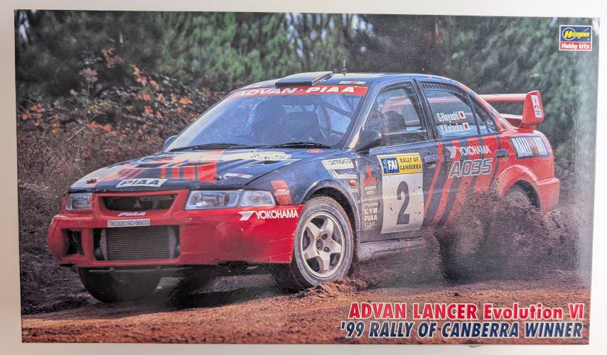 HASEGAWA 1/24 20203 ADVAN LANCER EVOLUTION VI 99 RALLY OF CANBERRA WINNER
