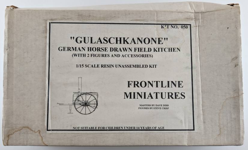 FRONTLINE MINIATURES 1/15 050 GULASCHKANONE GERMAN HORSE DRAWN FIELD KITCHEN