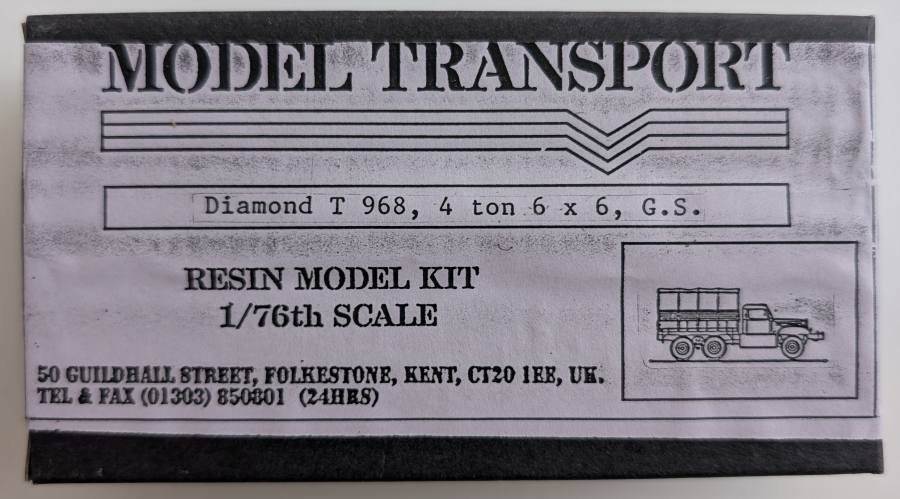 MODEL TRANSPORT 1/76 DIAMOND T 968 4 TON 6X6 G.S.