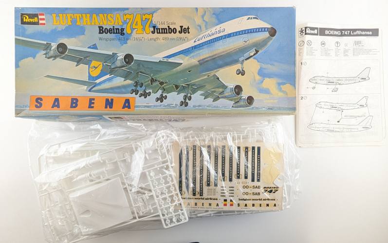 KINGKIT MODEL SCRAPYARD 1/144 REVELL H-176 LUFTHANSA BOEING 747  SABENA DECALS ONLY 