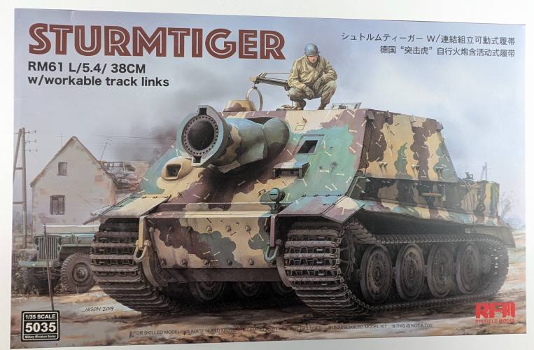 RYE FIELD MODEL 1/35 5035 STURMTIGER RM61 L/5.4/38CM WITH WORKABLE TRACK LINKS