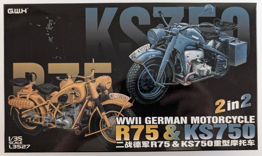 GREATWALL HOBBY 1/35 L3527 R75   KS750 WWII GERMAN MOTORCYCLE