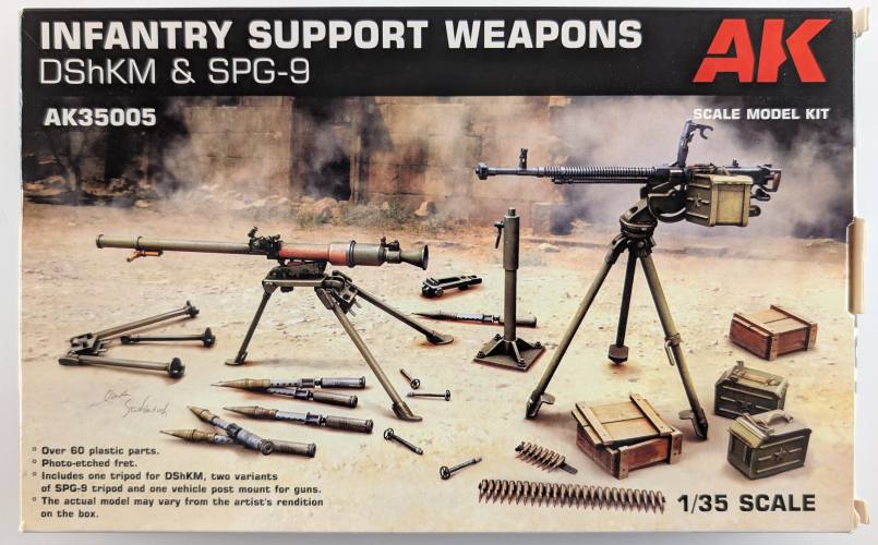 AK INTERACTIVE 1/35 35005 INFANTRY SUPPORT WEAPONS DSHKM   SPG-9