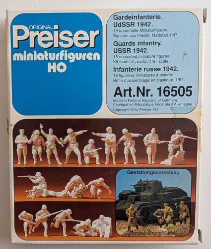 PREISER 1/87 16505 GUARDS INFANTRY USSR 1942