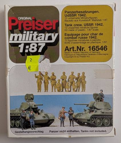 PREISER 1/87 16546 TANK CREW USSR 1942